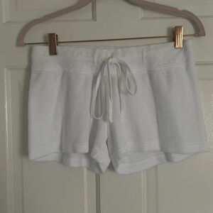White terry Hard Tail shorts